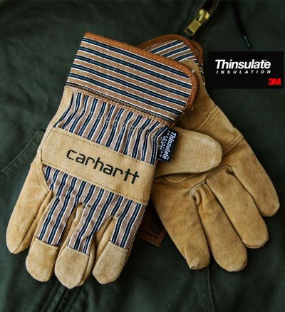 画像2: カーハート スエード ワーク グローブ シンサレート・ThinsulateTM Insulation/Carhartt Suede Work Gloves(Safety Cuff-Insulated)