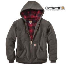 画像1: カーハート ダーククリムゾンプラッド ラインド アクティブ ジャケット（グラベル）M/Carhartt Lined Active Jacket(Gravel) (1)