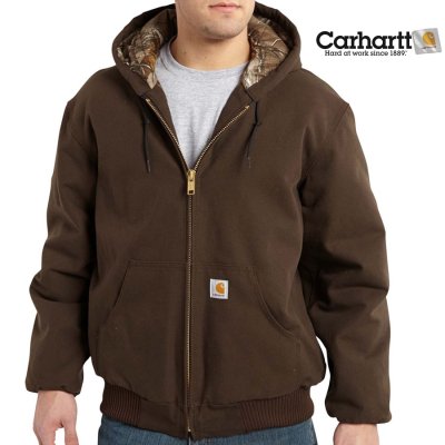 画像1: カーハート カモラインド アクティブ ジャケット（ダークブラウン）/Carhartt Camo Lined Active Jacket(Dark Brown)