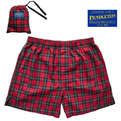 画像1: ペンドルトン ラウンジ ショーツ（レッド レノックスタータン）/Pendleton Flannel Lounge Shorts(Red Lennox Tartan)