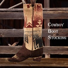 画像1: カウボーイ ブーツ ストッキング（インテリア）/Cowboy Boot Stocking (1)