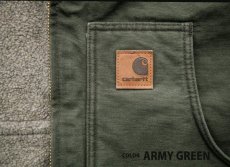 画像3: カーハート シェルパラインド サンドストーン リッジ コート（C61 アーミーグリーン）S/Carhartt Sherpa Lined Sandstone Ridge Coat(Army Green) (3)