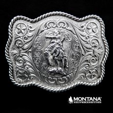 画像1: モンタナシルバースミス ウエスタン ベルト バックル サドル ブロンコ/Montana Silversmiths Western Belt Buckle Saddle Bronc (1)