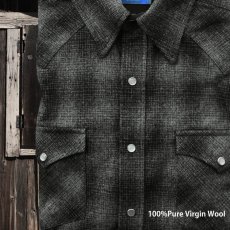 画像2: ペンドルトン  ウエスタンシャツ（ブラック チャコール）大きいサイズ XL（身幅約67cm）/Pendleton Western Shirt(Black Charcoal Shadow Plaid) (2)