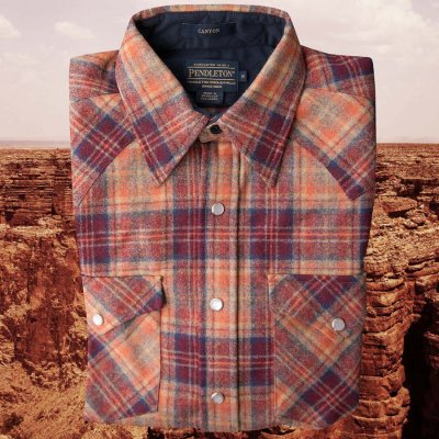 画像1: ペンドルトン ウエスタンシャツ（サンセットプラッド）S/Pendleton Western Shirt