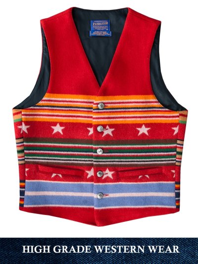 画像1: ペンドルトン ヴァージンウール グレイトフルネイション ウエスタン ベスト/Pendleton Western Wool Vest(Grateful Nation)