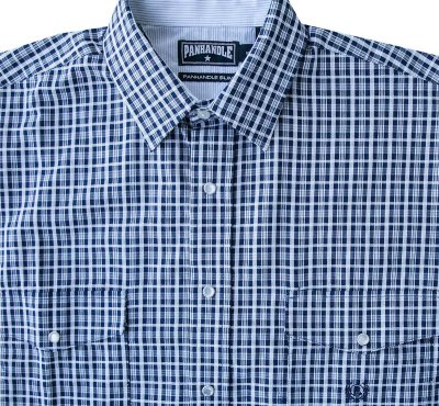 画像2: パンハンドルスリム ウエスタンシャツ・ブルーチェック（長袖）大きいサイズもあり/Panhandle Slim Long Sleeve Western Shirt(Blue Plaid)