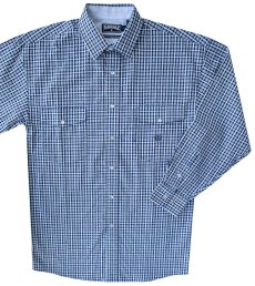 画像4: パンハンドルスリム ウエスタンシャツ・ブルーチェック（長袖）大きいサイズもあり/Panhandle Slim Long Sleeve Western Shirt(Blue Plaid) (4)