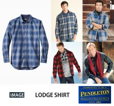 画像2: ペンドルトン ウールシャツ ロッジシャツ ブループラッドS/Pendleton Lodge Shirt(Blue Plaid) (2)