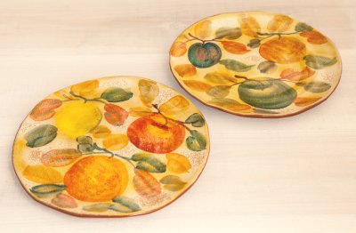 画像2: ハンドペイント フルーツ ディナープレート/Handpainted Dinner Plate