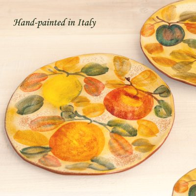 画像1: ハンドペイント フルーツ ディナープレート/Handpainted Dinner Plate