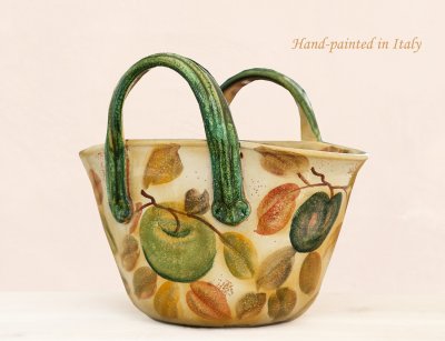 画像2: ハンドペイント バスケット/Handpainted Basket