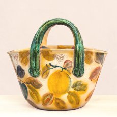 画像1: ハンドペイント バスケット/Handpainted Basket (1)