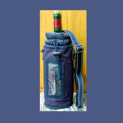 画像1: パーティ&ピクニック 保冷 ワインキャリアー（ネイビー）/Wine Carrier(Navy)