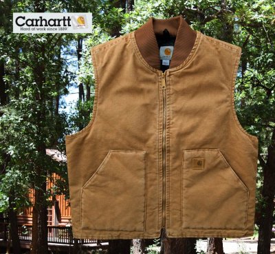 画像1: カーハート サンドストーンダック ベスト（カーハートブラウン）/Carhartt Vest(V02 Brown)