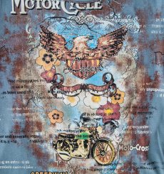 画像2: ラインストーン ウエスタン&ライダー Tシャツ（レディース）M/Women's Western T-shirt(Blue) (2)