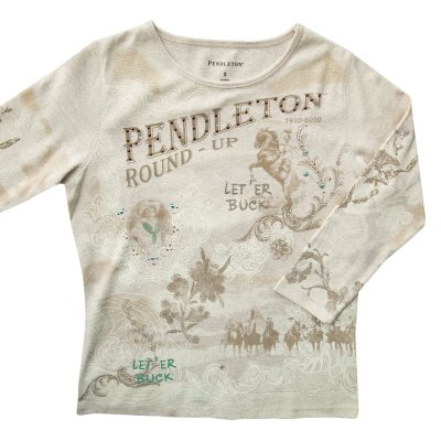 画像1: ペンドルトン ラウンドアップコレクション プレミアムティー（レディース）S/Pendleton Round Up Tee Women's(Natural Heather)