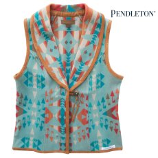 画像1: ペンドルトン レディース ウール ベスト（アクアブルー）S/Pendleton Wool Vest(Women's) (1)
