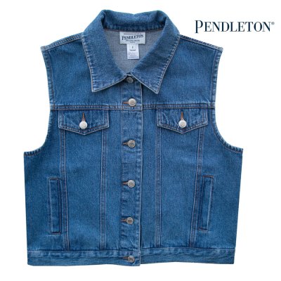 画像1: ペンドルトン デニム ベスト デニム・ピンク（レディース）/Pendleton Denim Vest