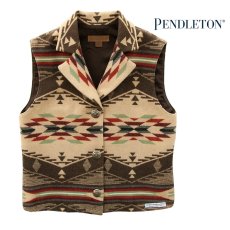 画像1: ペンドルトン レディース ピュアーヴァージンウール ベスト（スピリットオブザピープル）XS/Pendleton Pure Virgin Wool Vest Brown Spirit of the Peoples(Women's) (1)