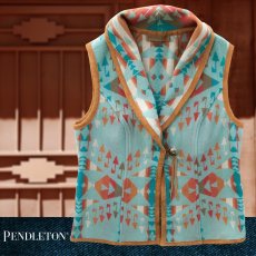 画像1: ペンドルトン レディース ウール ベスト（ライトターコイズ）S/Pendleton  Wool Vest(Women's) (1)