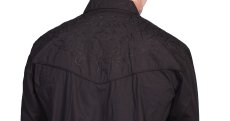 画像3: スカリー スナップフロント 刺繍 ウエスタン シャツ（長袖/ブラック・フロント&バック刺繍）/Scully Long Sleeve Embroidered Snap Front Shirt(Men's) (3)