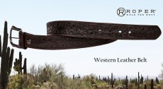 画像3: ローパー ウエスタン レザー ベルト（ダークブラウン）/Roper Western Leather Belt(Dark Brown) (3)