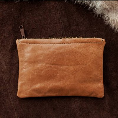 画像1: レザー ポーチ（ブラウン）/Leather Pouch