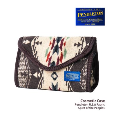 画像1: ペンドルトン コスメティックケース（タン・スピリットオブザピープル）/Pendleton Cosmetic Case(Tan Spirit of the Peoples)