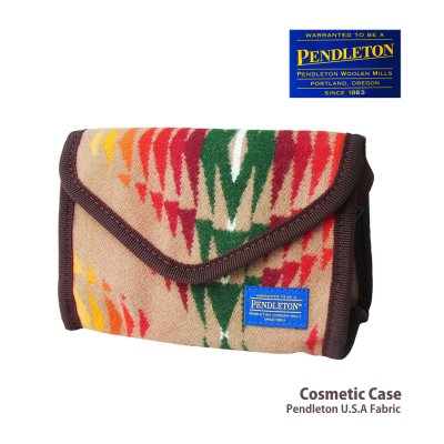 画像1: ペンドルトン コスメティックケース（カーキ）/Pendleton Cosmetic Case (Khaki)