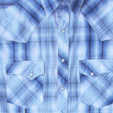 画像4: ラングラー ピックステッチ ウエスタンシャツ（ブループラッド・長袖）/Wrangler Long Sleeve Western Shirt(Blue Plaid) (4)