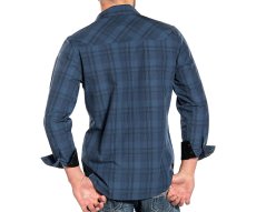 画像3: ロックンロール カウボーイ 刺繍 ウエスタンシャツ ネイビー（長袖）/Panhandle Slim Long Sleeve Western Shirt (3)