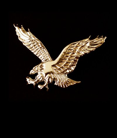 画像1: アメリカンイーグル ハット ピン（ゴールド）/American Eagle Hat Pin