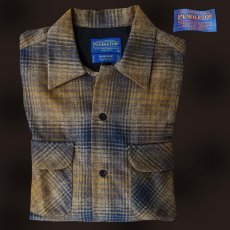 画像1: ペンドルトン ウールシャツ ボードシャツ ブルー・ブラウンXS/Pendleton Board Shirt (1)