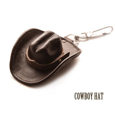 画像1: カウボーイ ハット キーホルダー・バッグアクセサリー（ブラウン）/Cowboy Hat Key Holder
