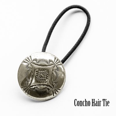 画像1: コンチョ ヘアーゴム&ループコンチョ（ボタン）サウスウエスト/Concho Hair Tie