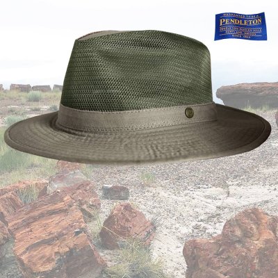 画像1: ペンドルトン メッシュクラウン クラッシャブル ブリーザーハット（グリーン）M/Pendleton Breezer Hat(Green)