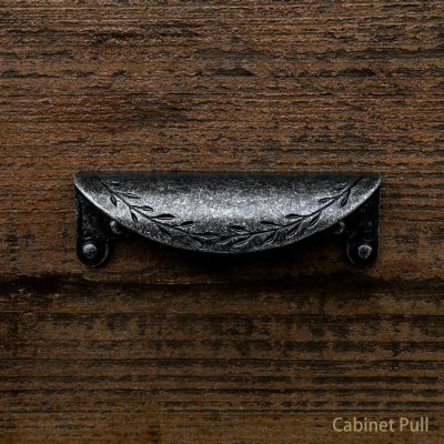 画像1: 取っ手・キャビネットプル・ハンドル（ロートアイアンダーク ）/Cabinet Pull(Wrought Iron Dark)