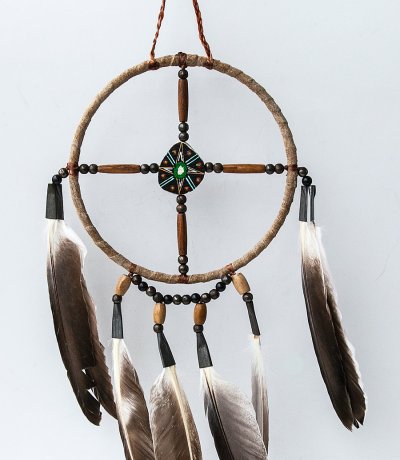 画像2: アメリカインディアン ナバホ族 ハンドメイド メディスンホイール（鹿の角ペイント）/Navajo Hand Made Medicine Wheel