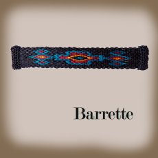 画像1: ホースヘアー バレッタ（ブラック）/Barrette (1)