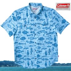 画像2: コールマン フィッシング 半袖 シャツ（マリンブルー）/Coleman Short Sleeve Shirt (2)