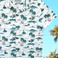 画像1: アロハシャツ ビーチ・パラダイス（クリーム）/Aloha Shirt(Cream) (1)