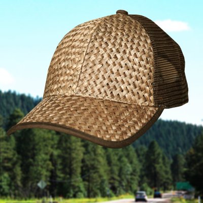 画像1: ストロー メッシュバック キャップ（ブラウン）/Mesh Back Cap(Brown)