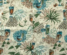 画像2: ハワイアンシャツ トロピカル カフェタイム  サイズL（身幅64cm）/Hawaiian Shirt (2)
