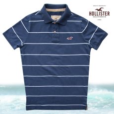 画像1: ホリスター 刺繍ロゴ 半袖 ポロシャツ ネイビー/Hollister Short Sleeve Polo Shirt(Navy) (1)