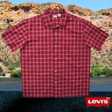 画像2: リーバイス 半袖 シャツ（レッド・ネイビー・ホワイト）/Levi's Plaid Shortsleeve Shirt (2)