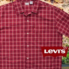 画像1: リーバイス 半袖 シャツ（レッド・ネイビー・ホワイト）/Levi's Plaid Shortsleeve Shirt (1)