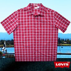 画像2: リーバイス 半袖 シャツ（レッド・ホワイト・ライトブルー）L/Levi's Plaid Shortsleeve Shirt (2)
