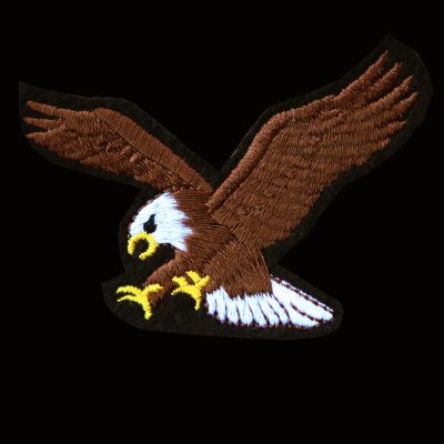 画像1: ワッペン アメリカン イーグル ブラック・ブラウン/Patch American Eagle