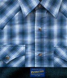 画像2: ペンドルトン 半袖 ウエスタン シャツ ブルー・ホワイトS/Pendleton Shortsleeve Western Shirt (2)
